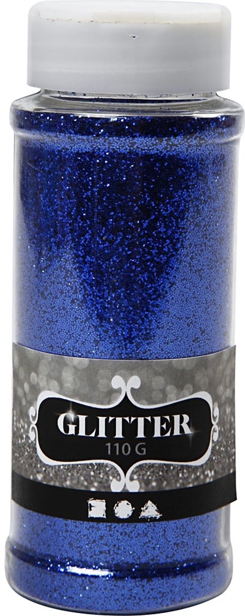 Glitter, blauw, 110gr [HOB-51265]